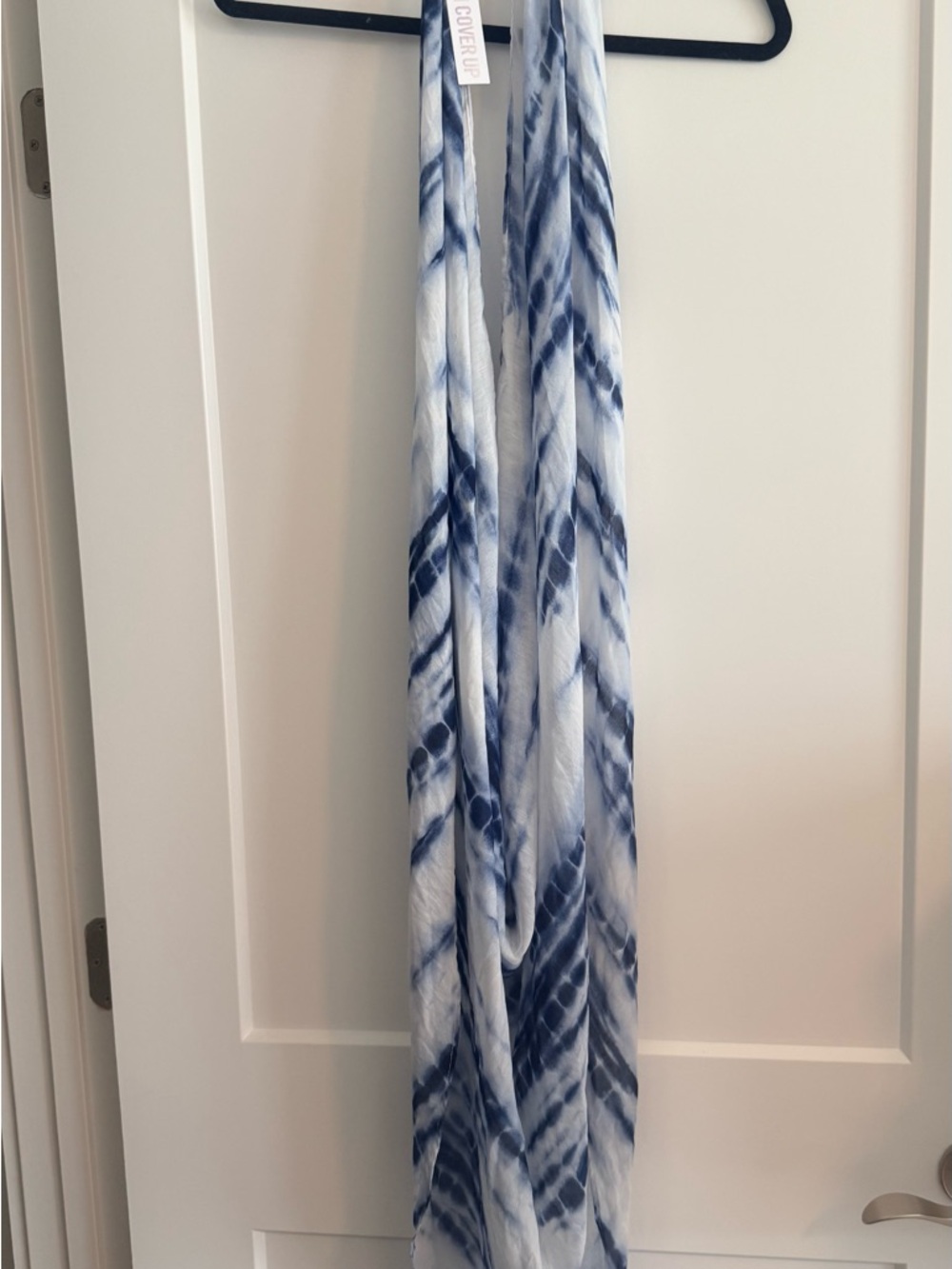 Forever 21 Blue and White Tie-Dye Swim Sarong